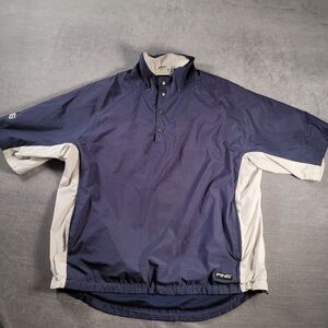 Ping Collection Short‎ Sleeve Golf Windbreaker Blue White Mens Size Medium